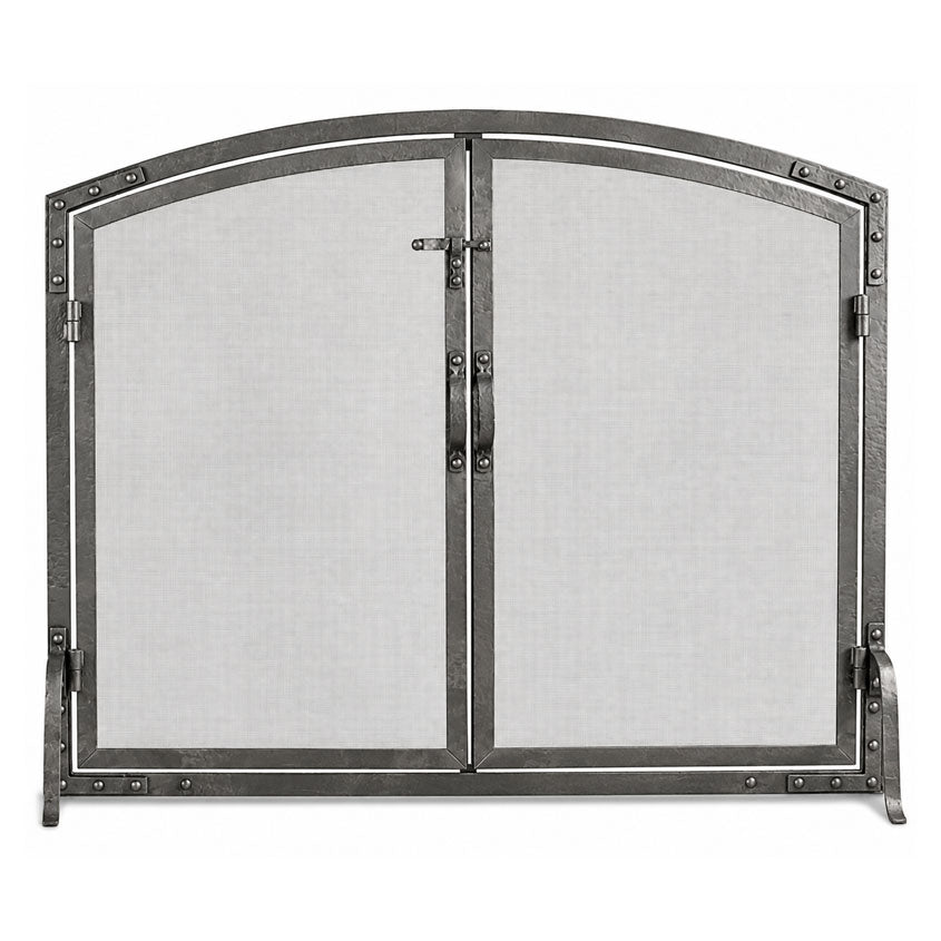 Arched Operable Door Screen - Forged Iron