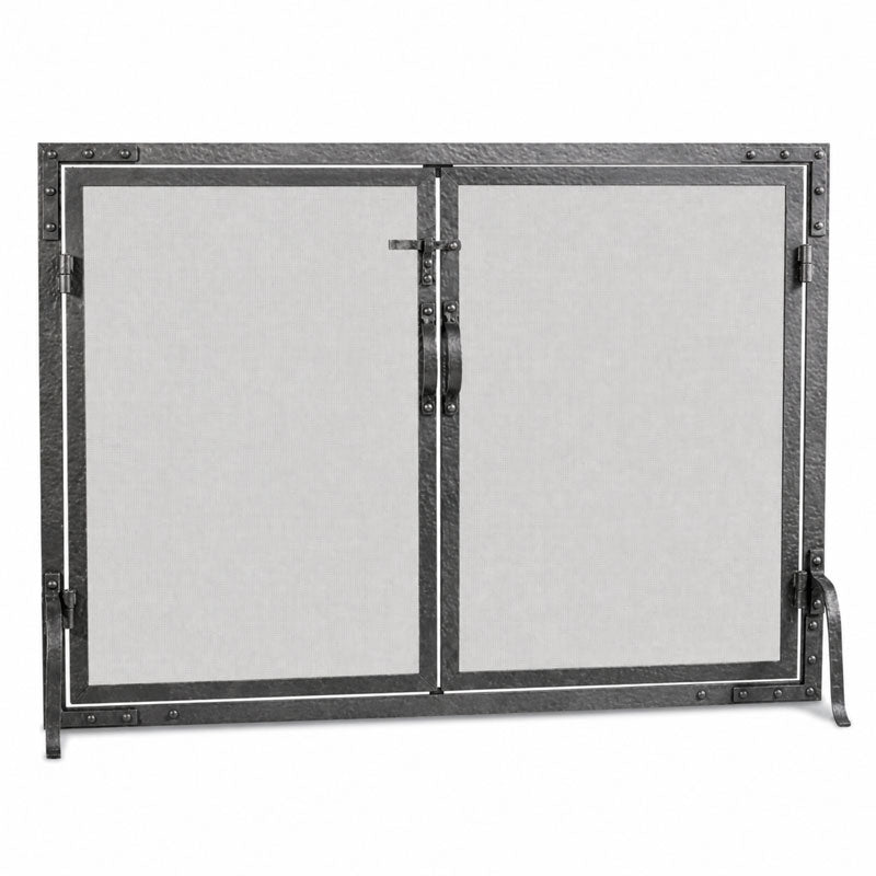 Flat Panel Operable Door Screen - Forged Iron