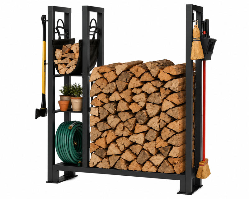 Utility Outdoor Wood Rack - Vintage Iron