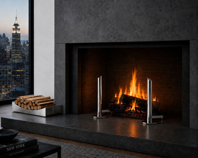 Modern Tower - Polished Nickel, shown in a room setting