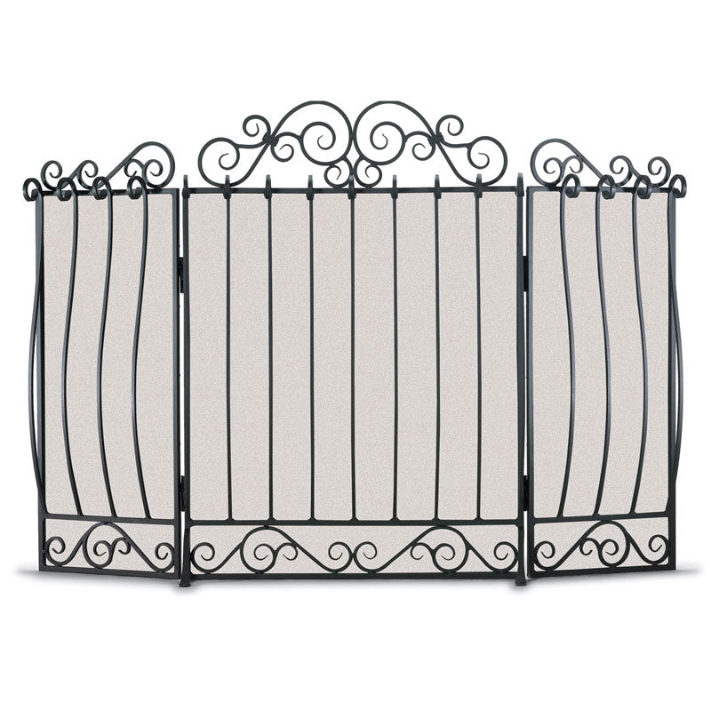 Villa 3 Panel Folding Screen - Black