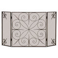 Elements 3 Panel Folding Screen - Black