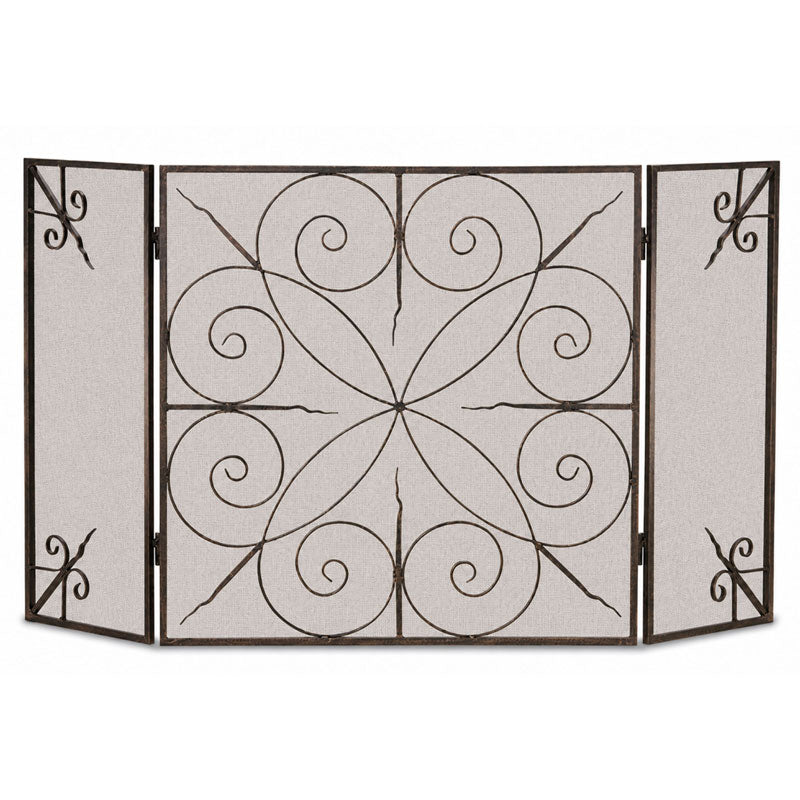 Elements 3 Panel Folding Screen - Black