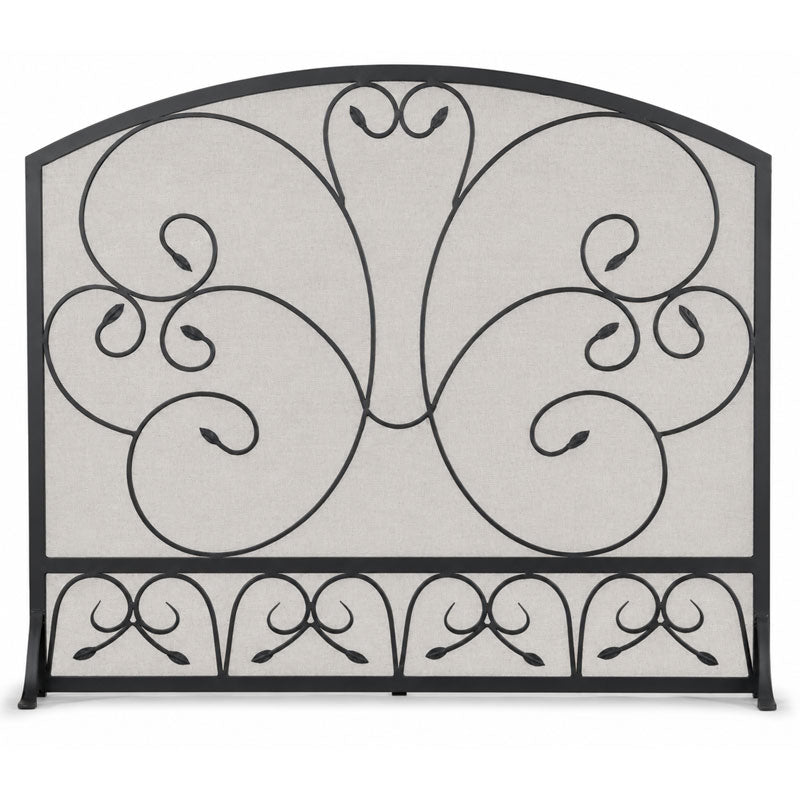Country Scroll Arch Flat Panel Screen - Black