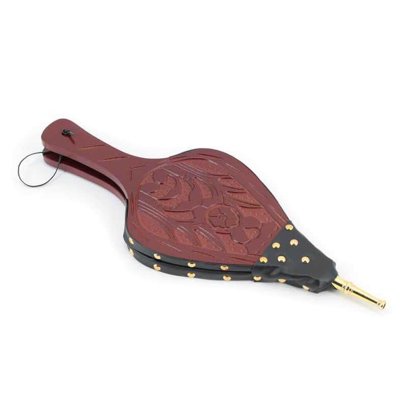 Carved Scroll Bellow - Dark Brown