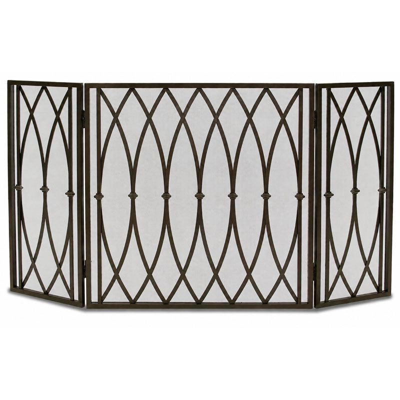 Addison Folding Fireplace Screen - Burnished Bronze
