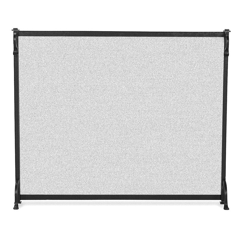 Craftsman Single-Panel Fireplace Screen - Matte Black