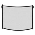 Bowed Craftsman Bowed Fireplace Screen - Matte Black