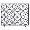 Bedford Single-Panel Fireplace Screen - Matte Black