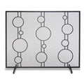 Luna Single-Panel Fireplace Screen - Matte Black