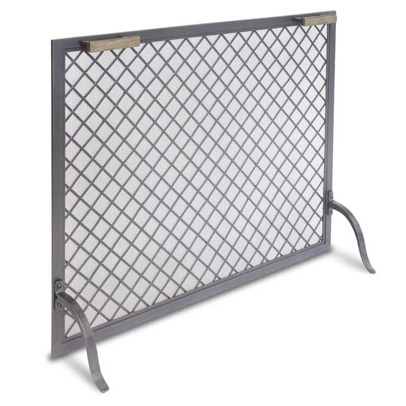 Stanton Single-Panel Fireplace Screen - Natural Iron