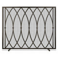 Addison Single-Panel Fireplace Screen - Burnished Bronze