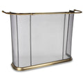 Old English Rail AB LG Bowed Fireplace Screen - Antique Brass