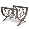 Iron Weave Wood Holder - Distressed Bronze