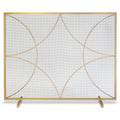 Forged Diamond Single Panel Screen - Burnished Brass