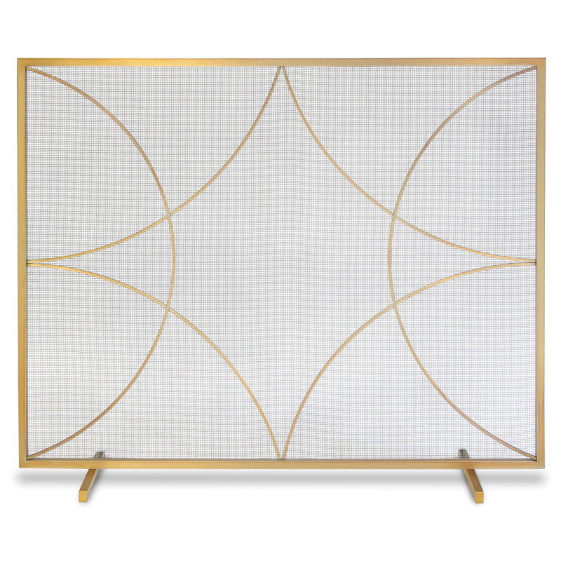 Forged Diamond Single Panel Screen - Burnished Brass