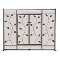 Leaf & Vine Flat Screen With Doors - Brushed Bronze