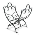 Country Scroll Wood Holder - Black