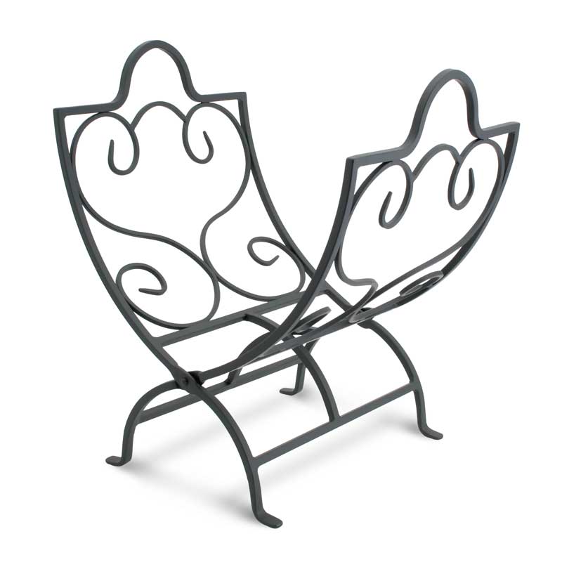 Country Scroll Wood Holder - Black