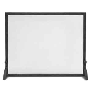Ballard Embossed Single-Panel Fireplace Screen - Matte Black, product view