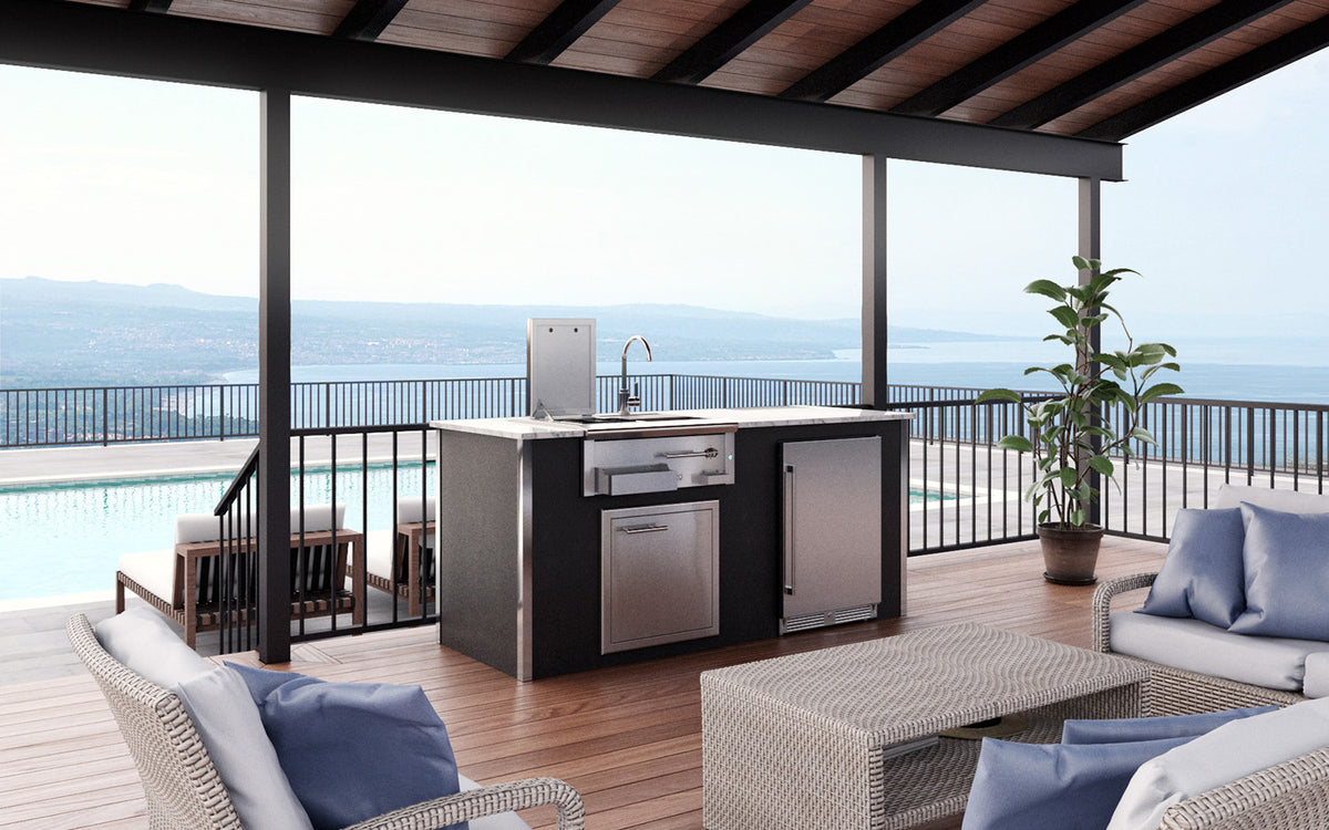 XO Appliance Factory Assembled Outdoor Designer Island (XO-XOGOKBARV1BL) – view 3
